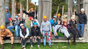 Unterwegs im Hochseilgarten des Schulverbundes Freistatt 